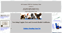 Desktop Screenshot of all-creatures-vet.com