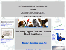 Tablet Screenshot of all-creatures-vet.com